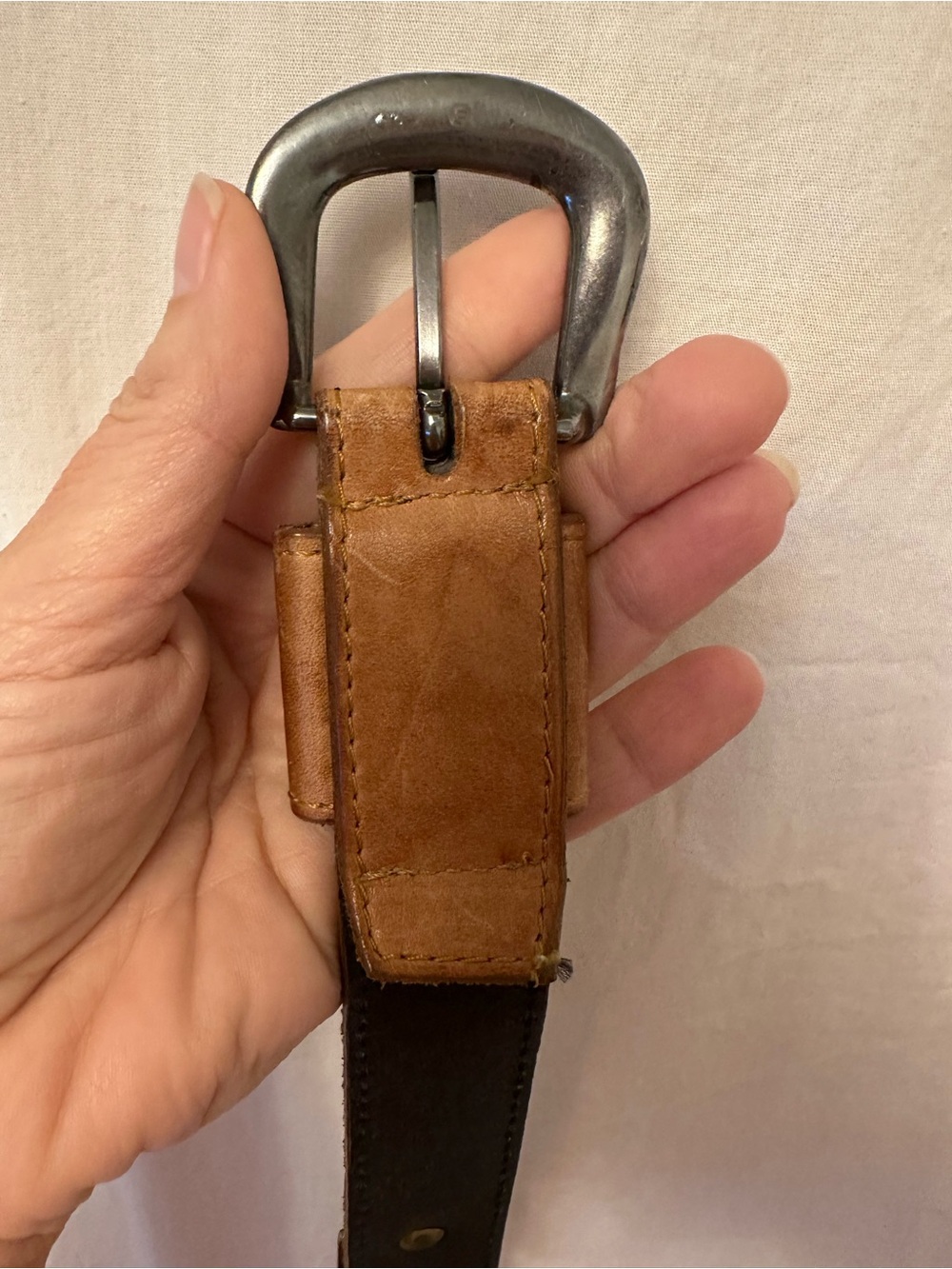 Vintage Details USA Genuine Leather Concho Belt Cognac Tan Western Boho XS/S - Picture 4 of 10
